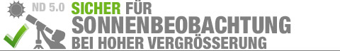 AstroSolar<sup>®</sup> Safety - Sicher für Sonnenbeobachtung bei hoher Vergrößerung